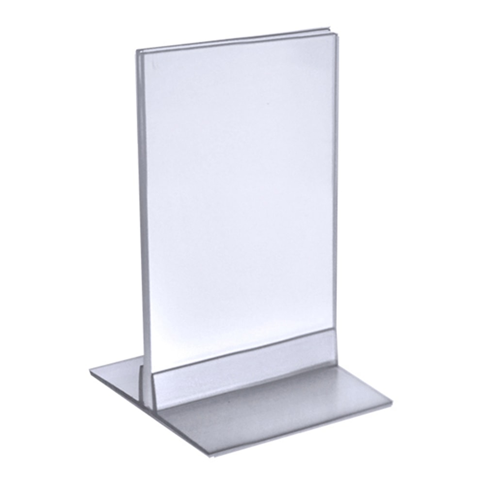Azar Displays Acrylic T-Strip Vertical/Horizontal Sign Holders,