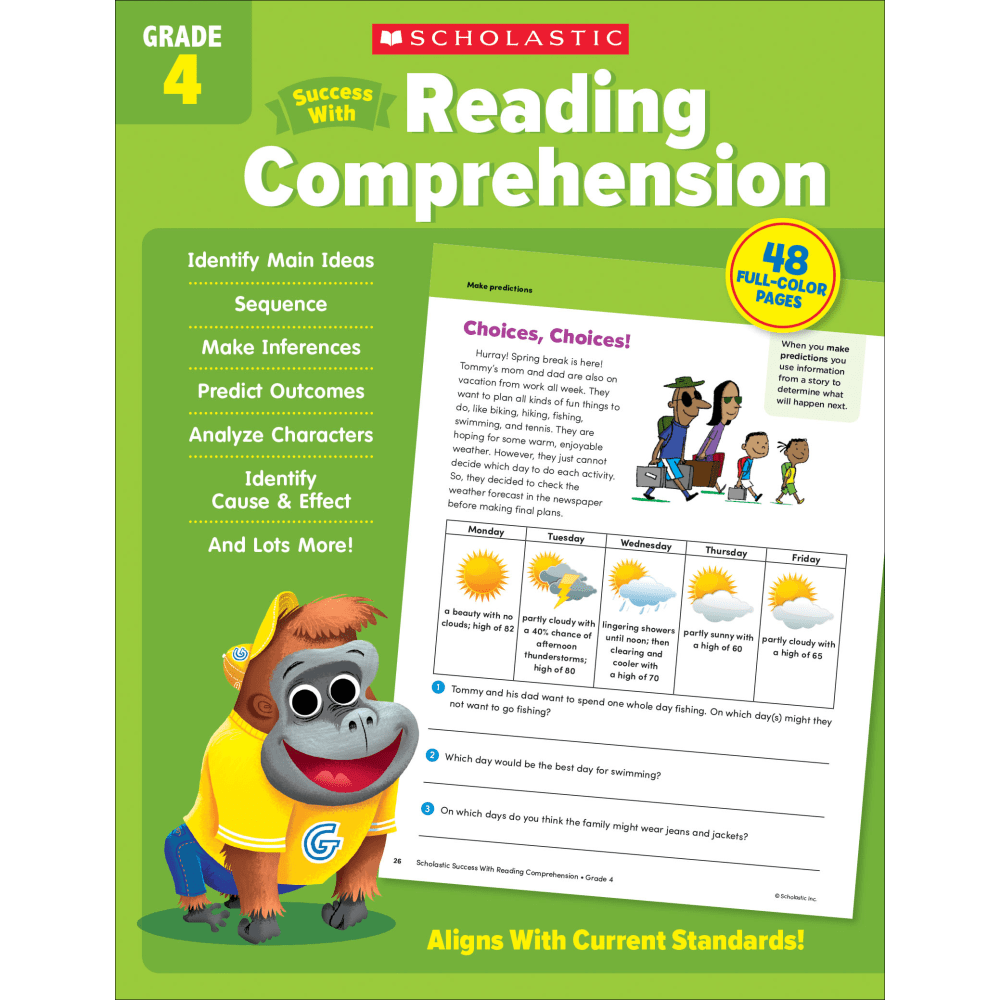 Scholastic Success With Reading Comprehension, Grade 4