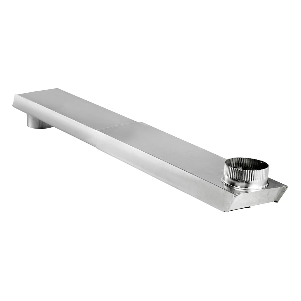 Lambro Periscope 90° Rectangular Aluminum Dryer Duct, Silver,