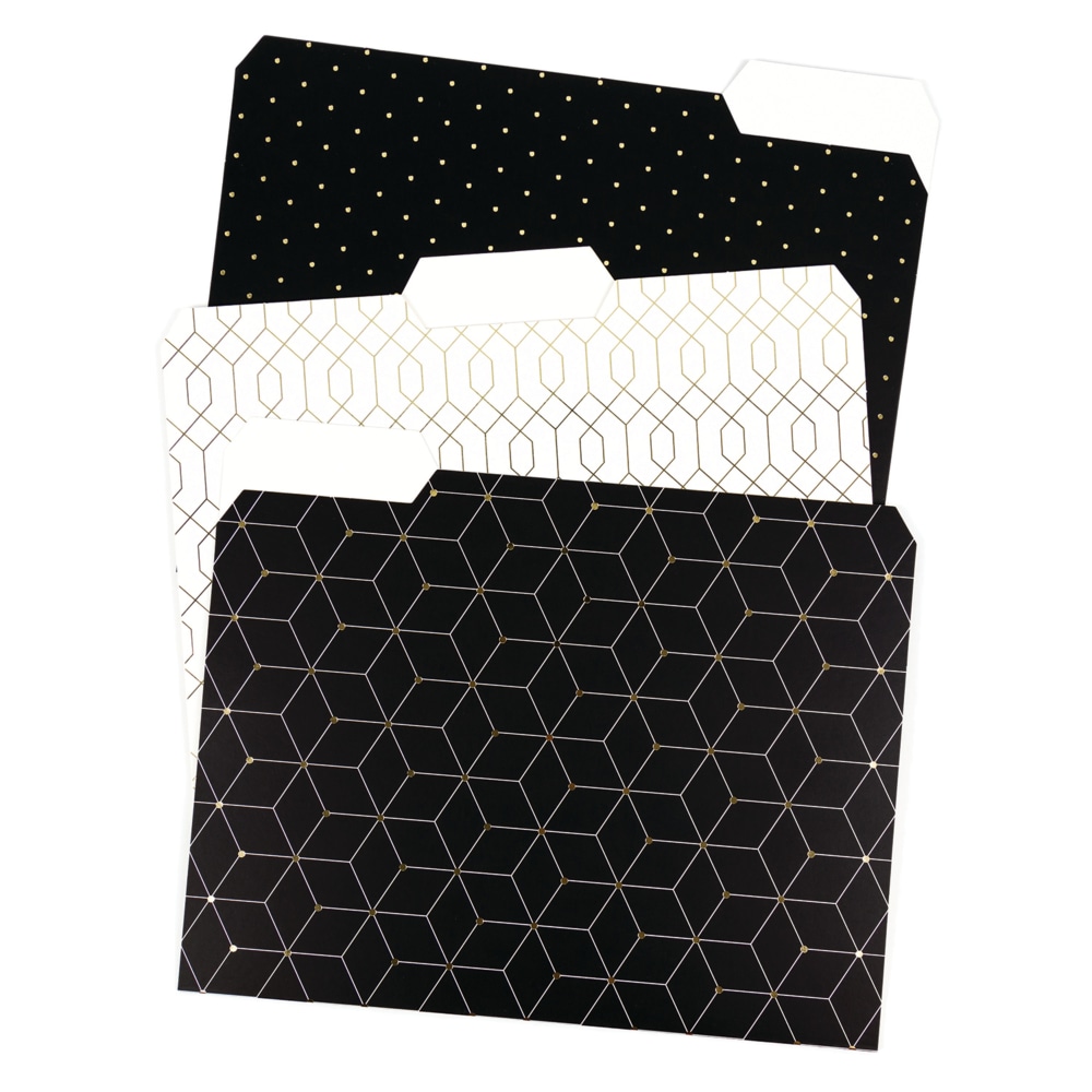 U Brands® Fashion File Folders, Letter Size, 8-1/2"