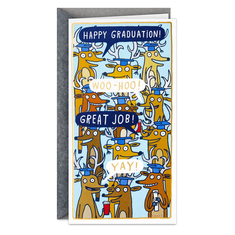 Hallmark Shoebox Funny Money Holder Graduation Card (A