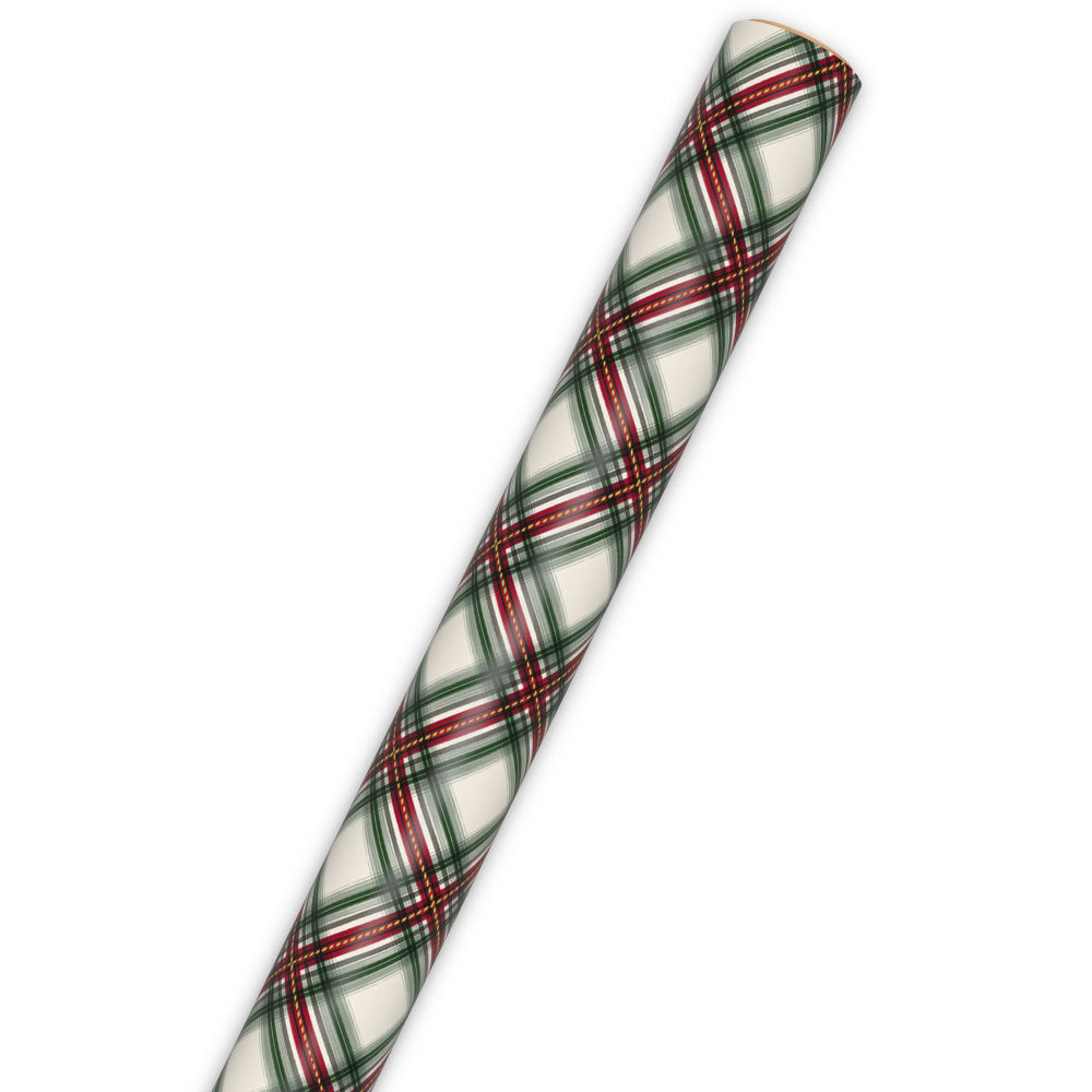 Hallmark Christmas Festive Red and Green Plaid Wrapping