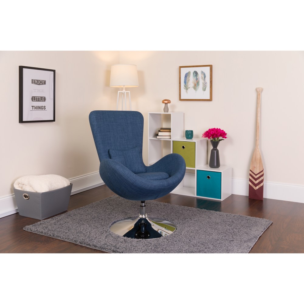 Flash Furniture Egg Side Reception Chair With Bowed