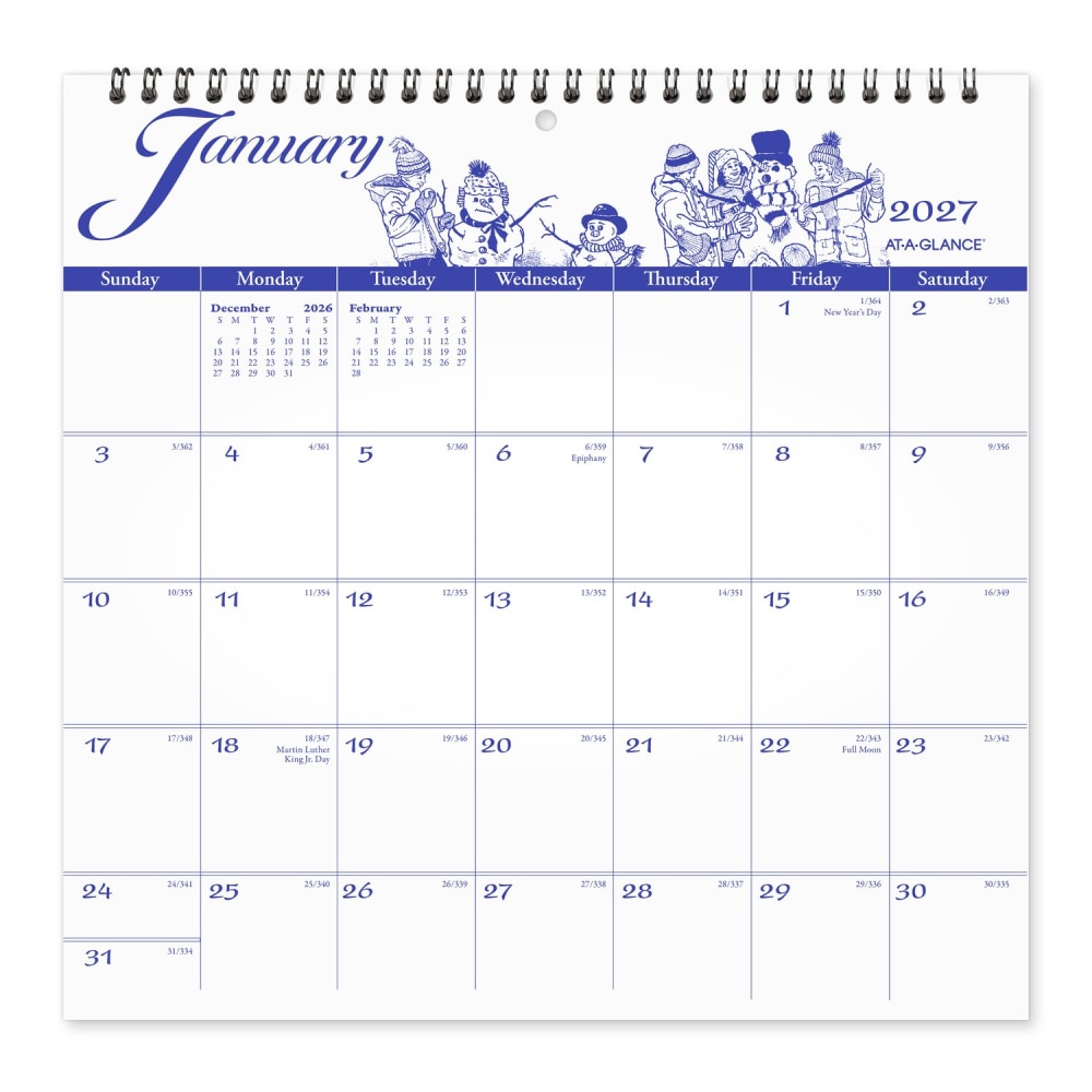 AT-A-GLANCE® 2027 Illustrator’s Edition Monthly Wall Calendar,
