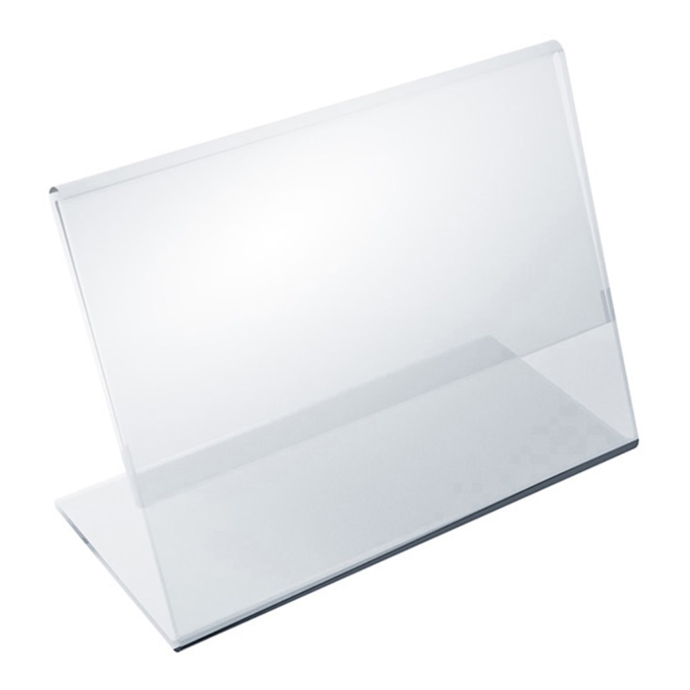 Azar Displays Acrylic Horizontal L-Shaped Sign Holders,
