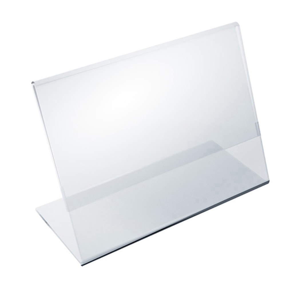 Azar Displays Acrylic Horizontal L-Shaped Sign Holders,