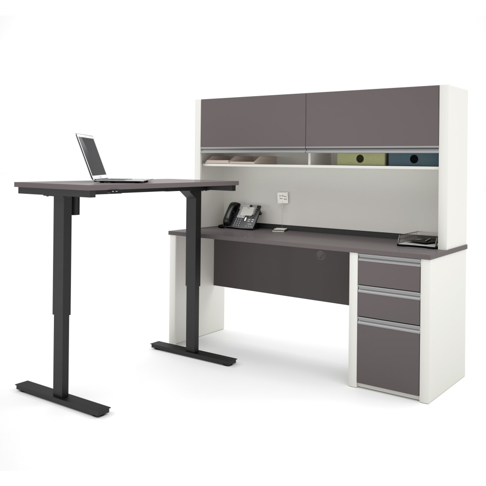 Bestar Connexion 72"W L-Shaped Standing Corner Desk With