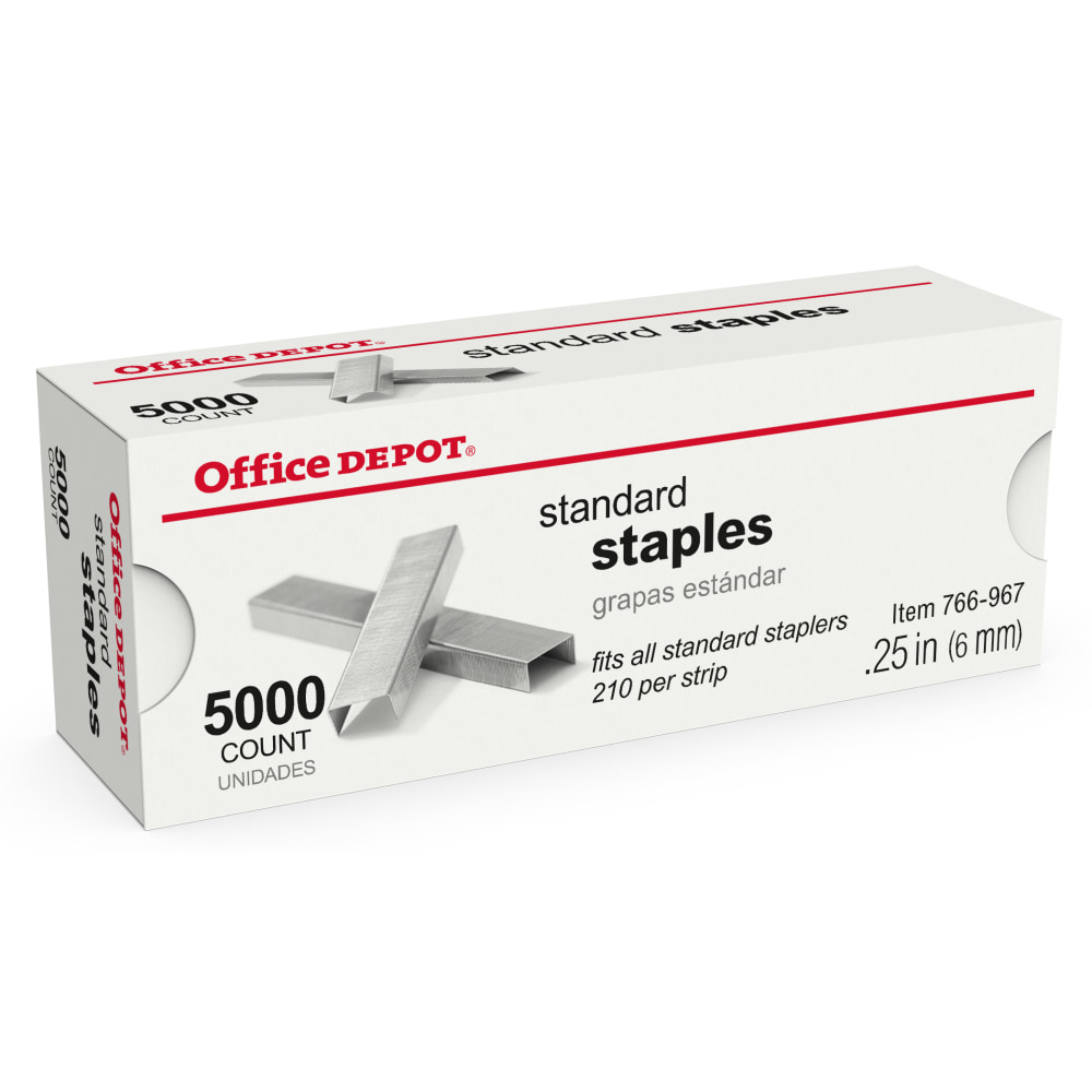 Office Depot® Brand Staples, 1/4" Standard, Full Strip,