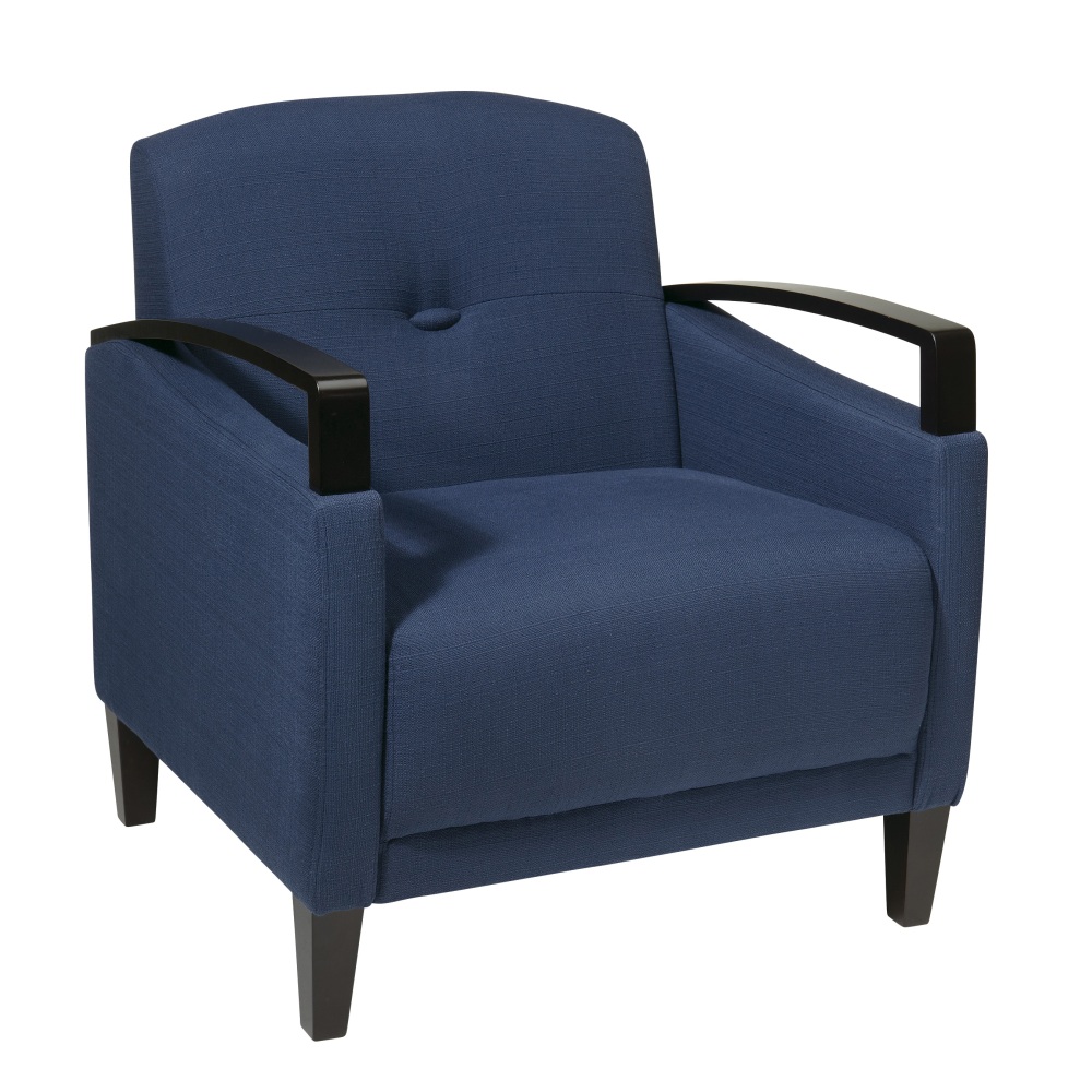 Ave Six Main Street Woven Arm Chair, Indigo/Espresso