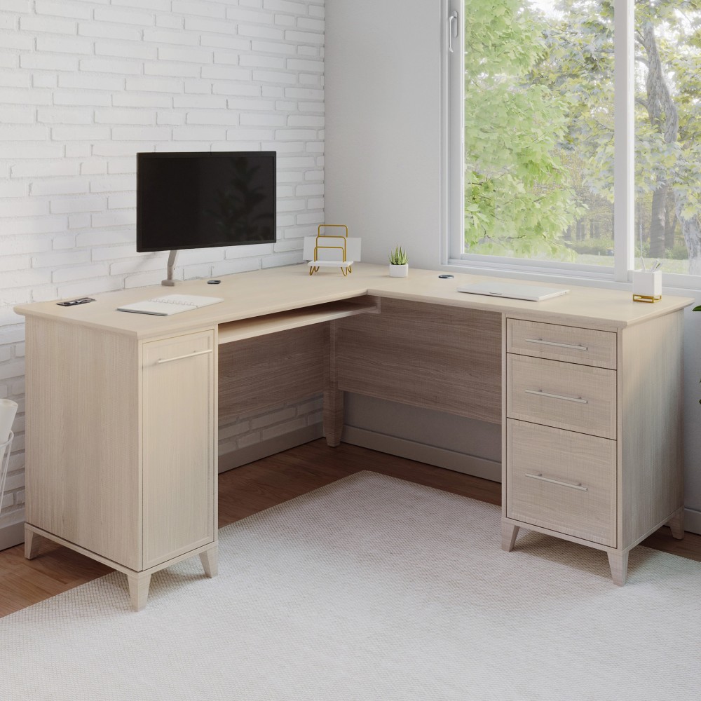 Realspace® Koru 60"W L-Shaped Corner Computer Desk With