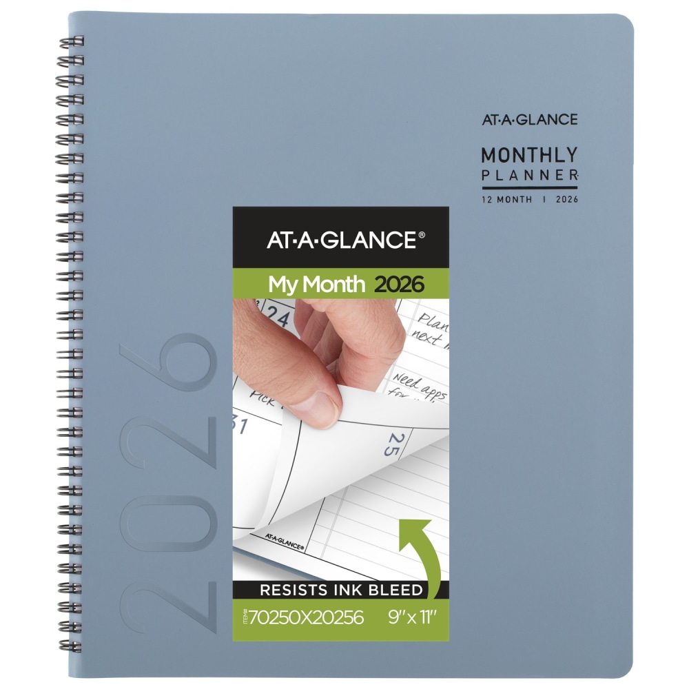 AT-A-GLANCE® Contemporary 2026 Monthly Planner, Drizzle, Large,