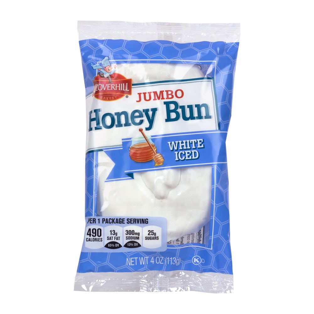 Hostess Cloverhill Jumbo Iced Honeybuns, 4 Oz, 6