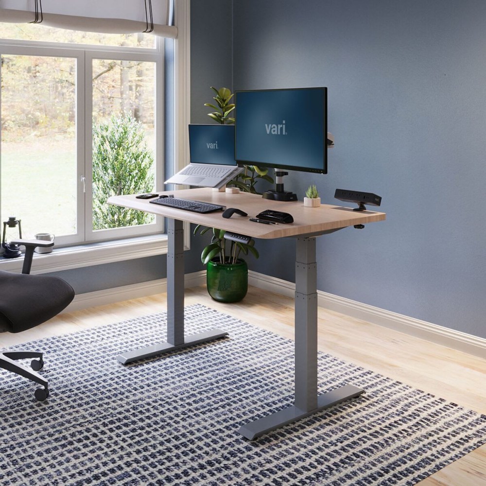 VARI Electric Standing Desk With ComfortEdge, 48"W,