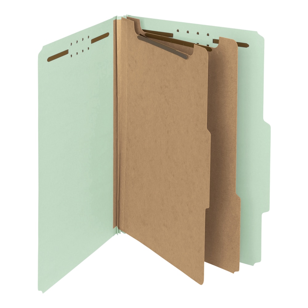 Smead® Pressboard Classification Folders, 2 Dividers, Legal Size,