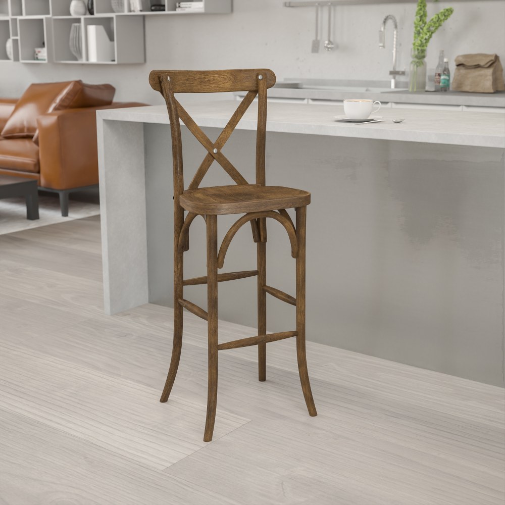Flash Furniture HERCULES Series Wood Barstool With Cross