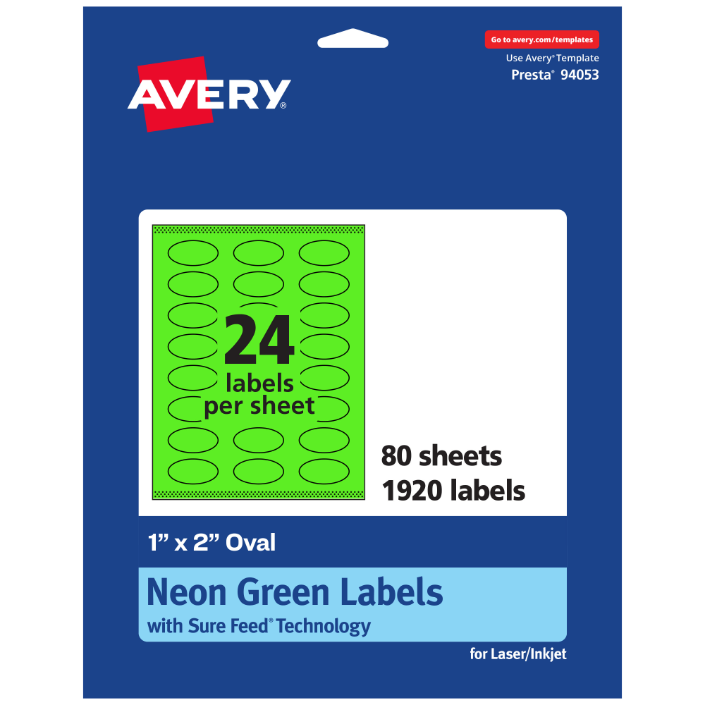 Avery® Print-To-The-Edge Labels With Sure Feed® Technology And