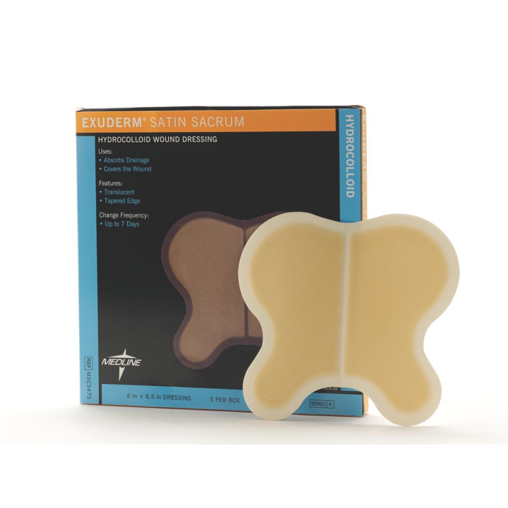 Medline Exuderm Satin Hydrocolloid Dressings, 6 7/16" x