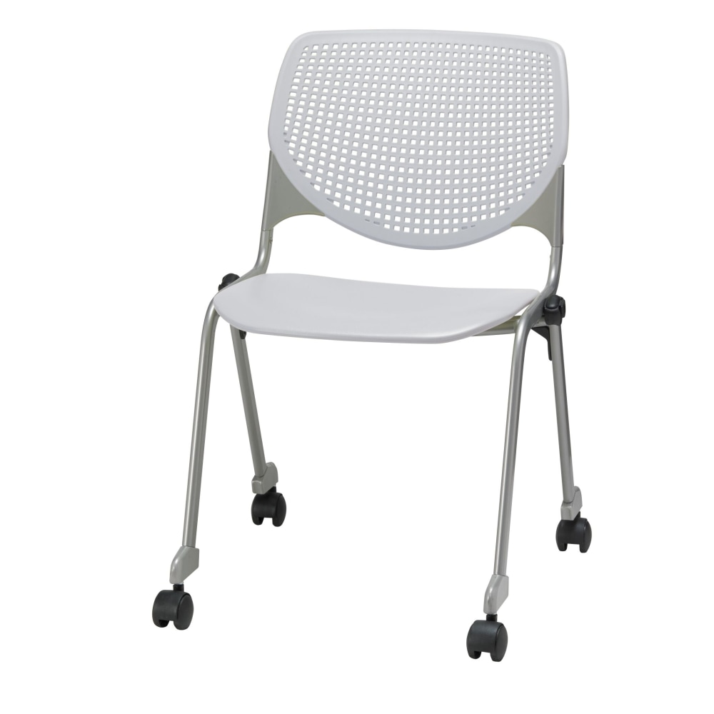KFI Studios KOOL Stacking Chair With Casters, Light
