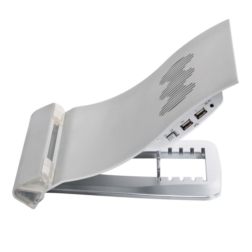 KellyREST™ Deluxe Aluminum Notebook Riser With Cooling Fan,
