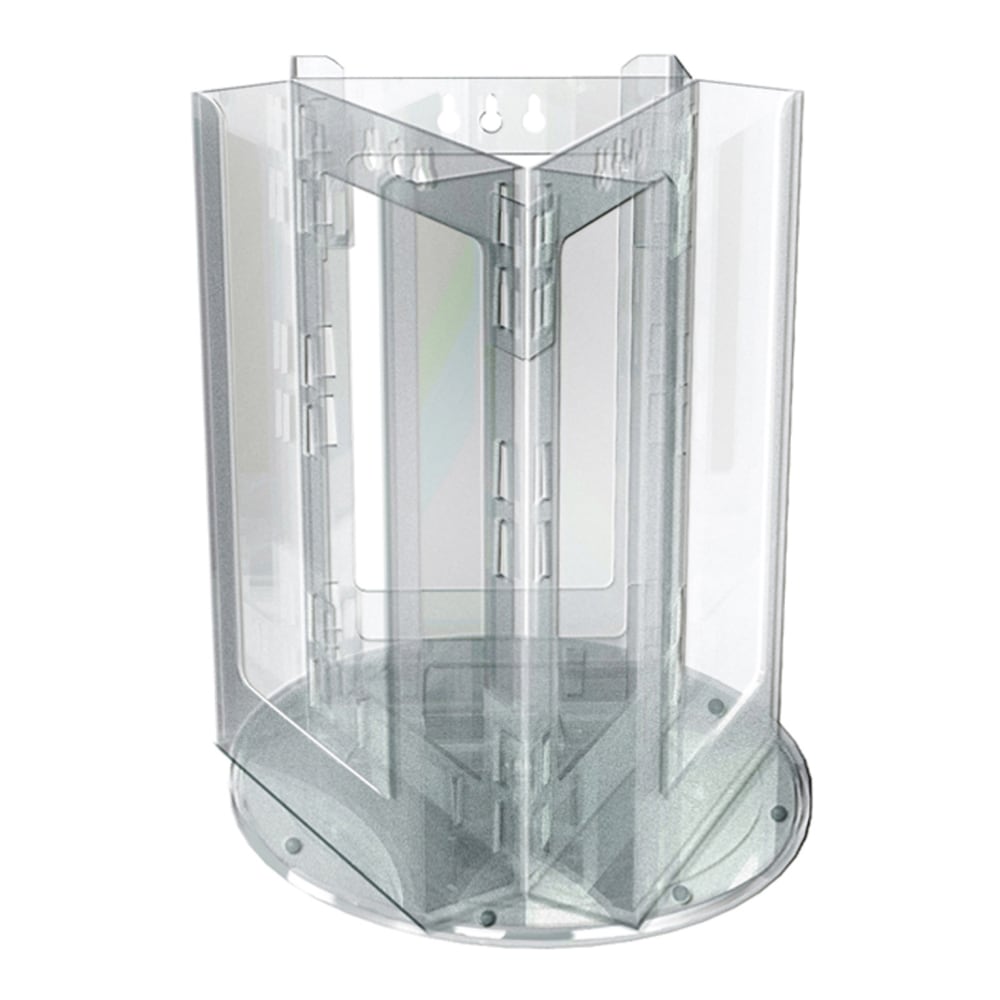 Azar Displays 3-Pocket Acrylic Revolving Trifold Brochure Holder,