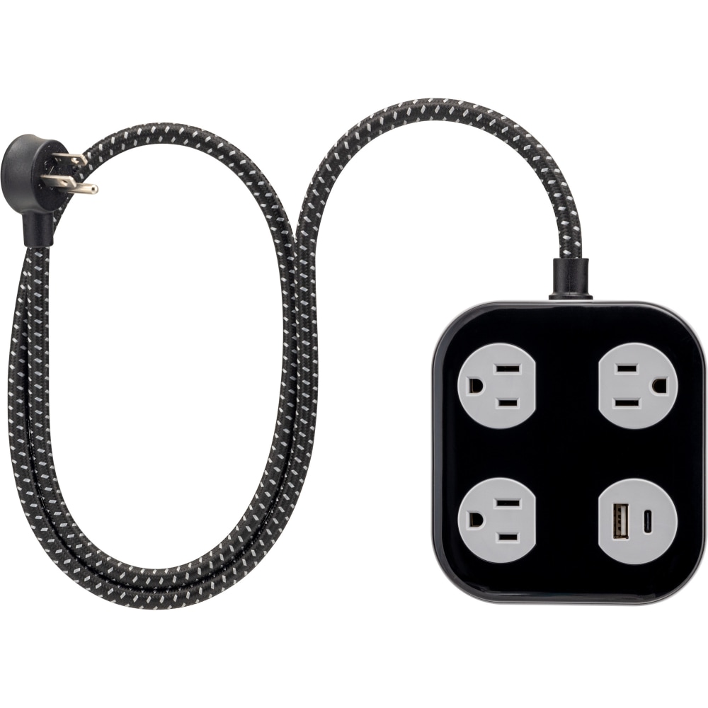 Cordinate ADAPT 82574 3-Outlet Surge Protector, 4&#x27; Cord,