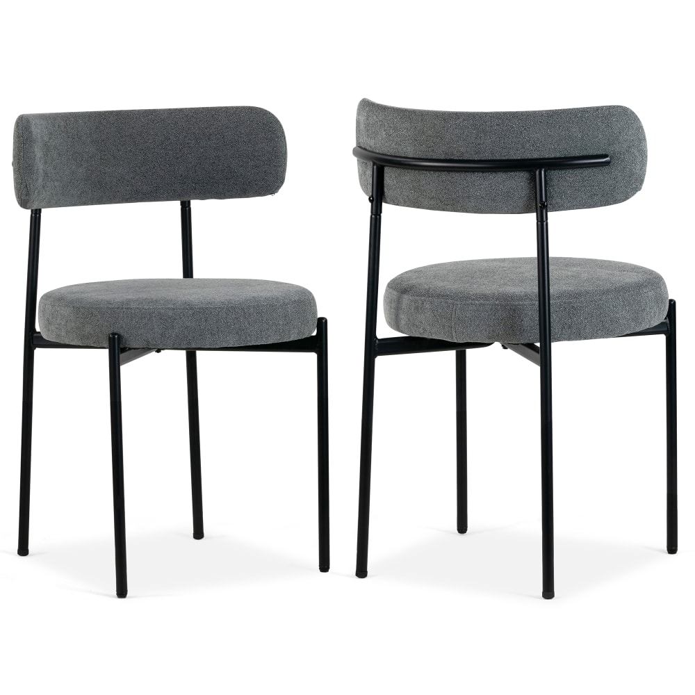 Glamour Home Avrom Boucle Fabric Dining Accent Chairs,