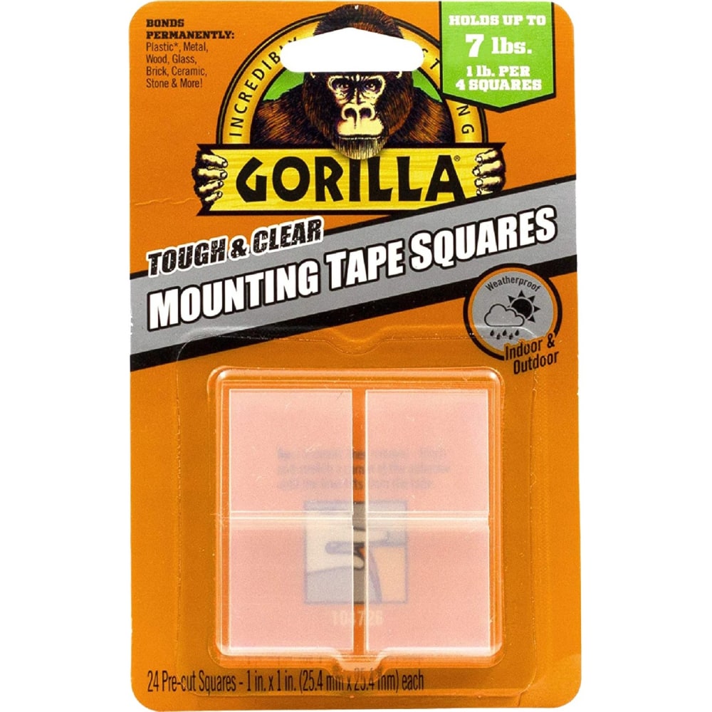 Gorilla Tough & Clear Mounting Squares, 6067202