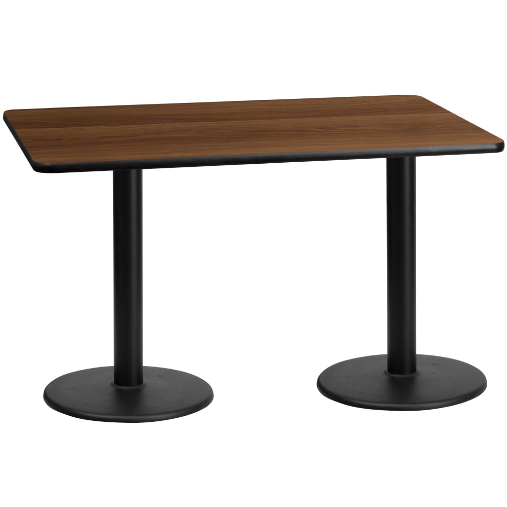 Flash Furniture Rectangular Laminate Table Top With Round
