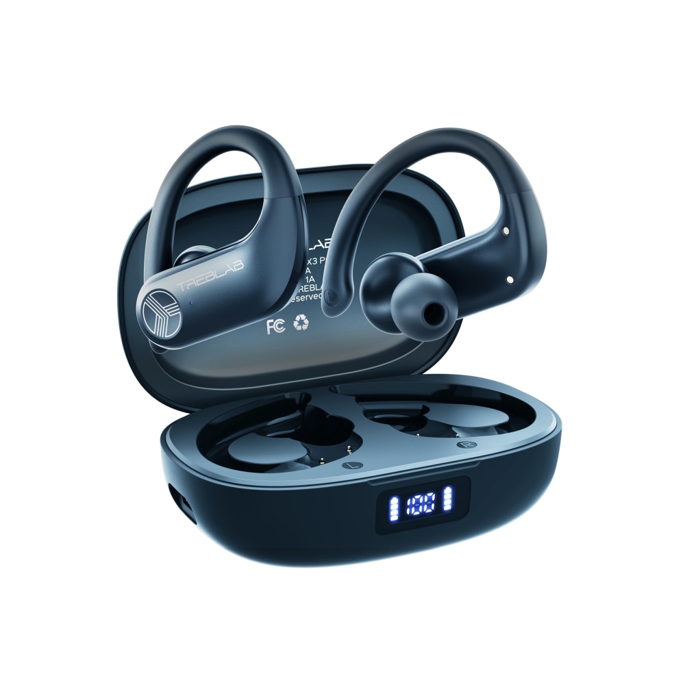 TREBLAB X3-Pro - Wireless Earbuds with Earhooks -