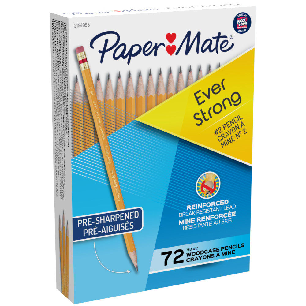 Paper Mate® Everstrong Break-Resistant Pencils, #2 Lead, Yellow,