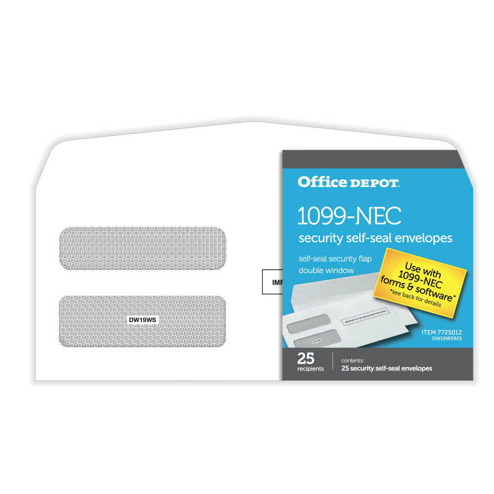 Office Depot® Brand Double-Window Self-Seal Envelopes For