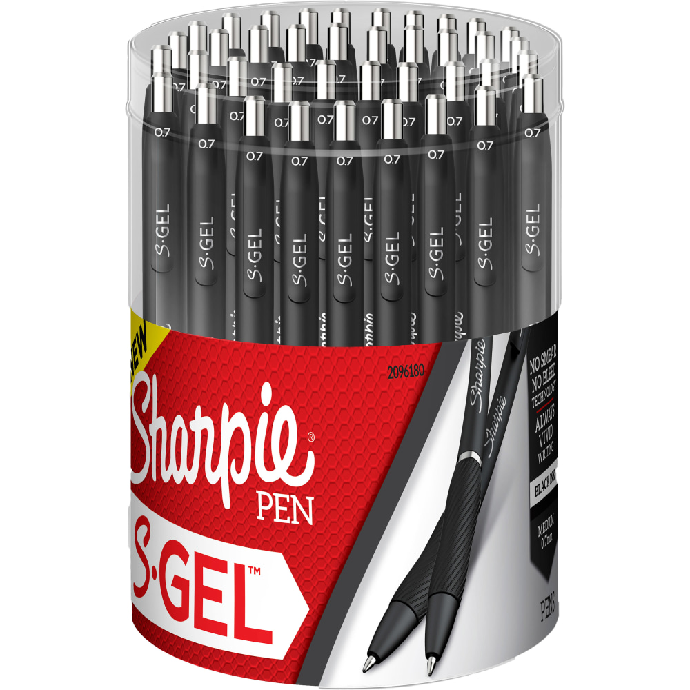 Sharpie® S-Gel, Gel Pens, Medium Point (0.7mm), Black