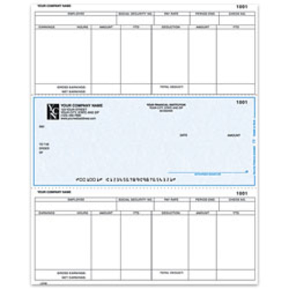 Laser Payroll Checks For MAS90/MAS200/MAS500®, 8 1/2" x