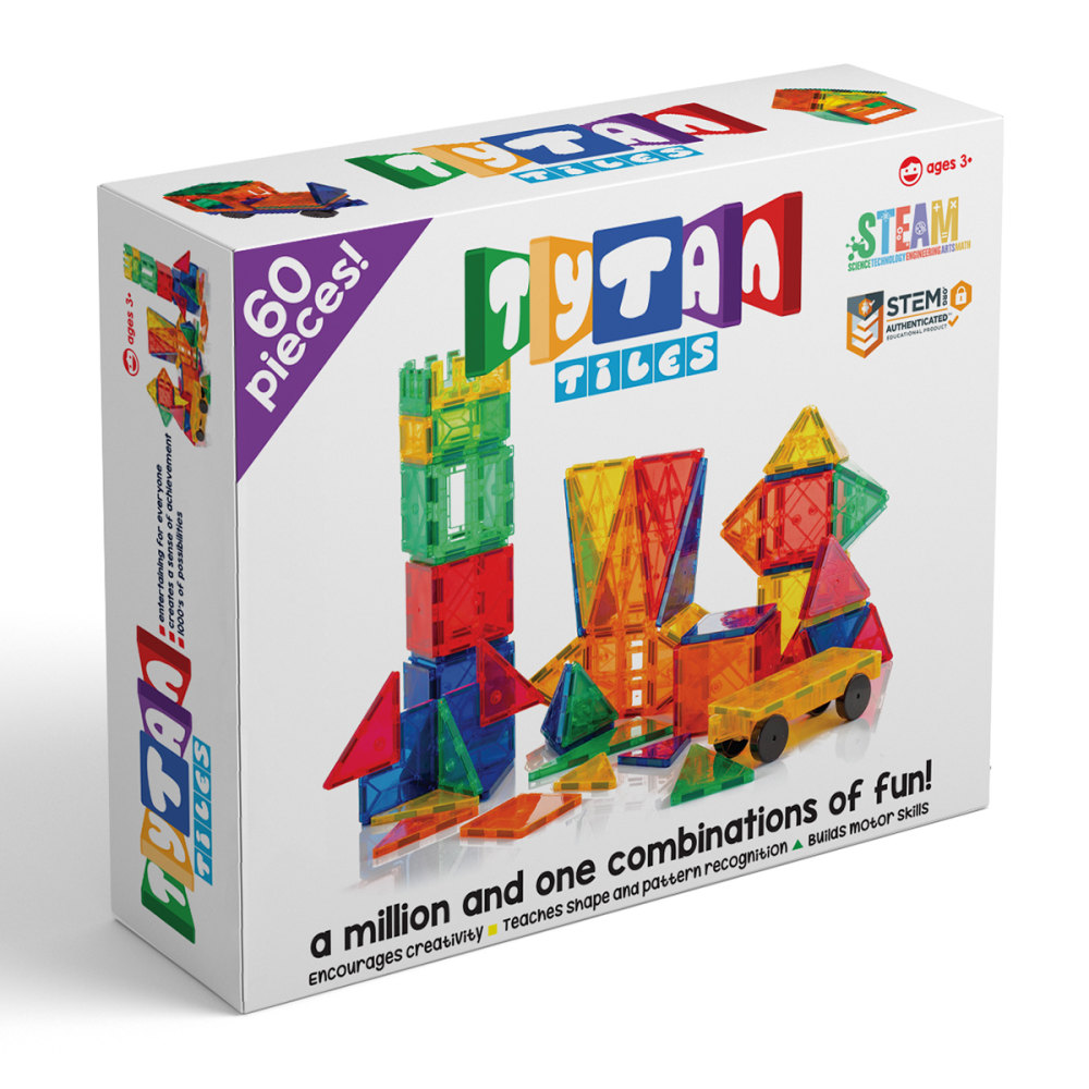 Tytan Toys STEM Education Magnetic Learning Tiles Set,