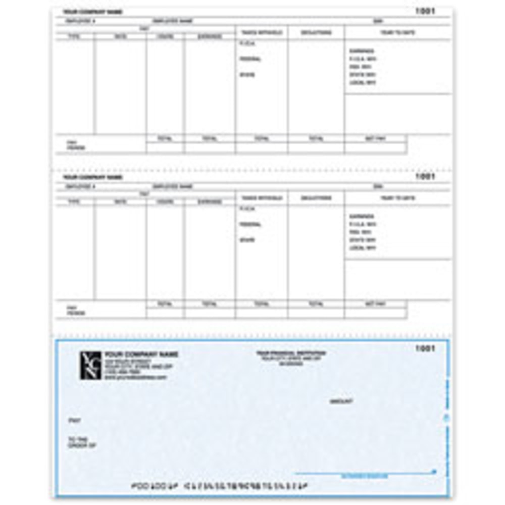 Laser Payroll Checks For RealWorld®, 8 1/2" x