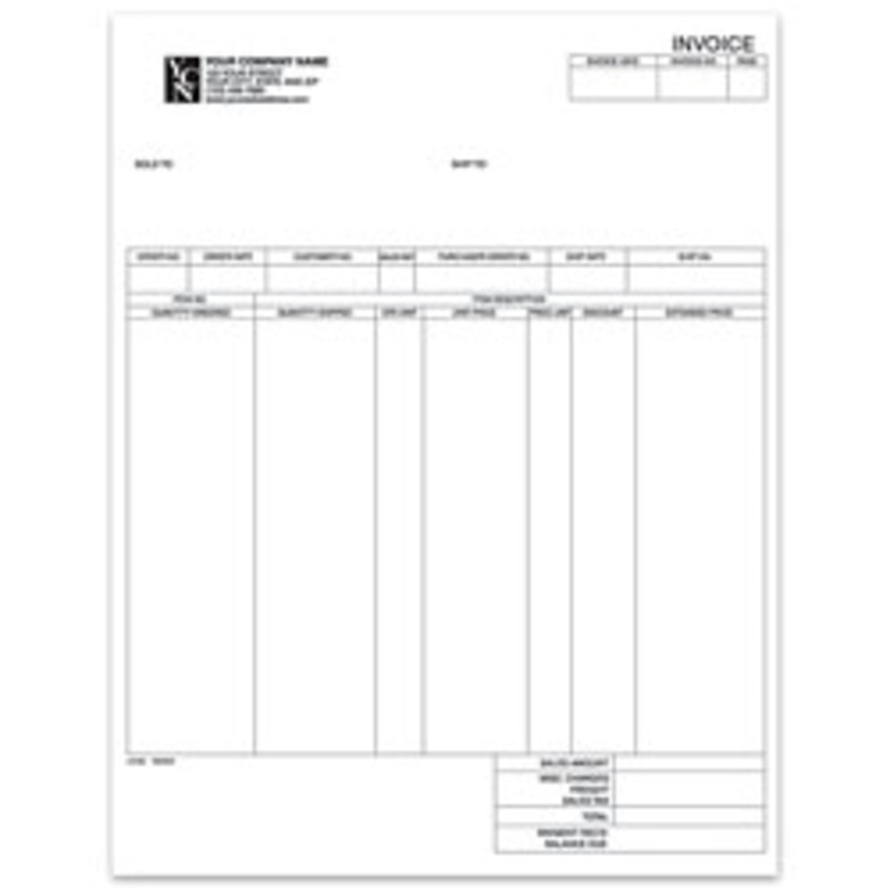 Clarke Custom Laser Invoice For RealWorld®, 8 1/2"