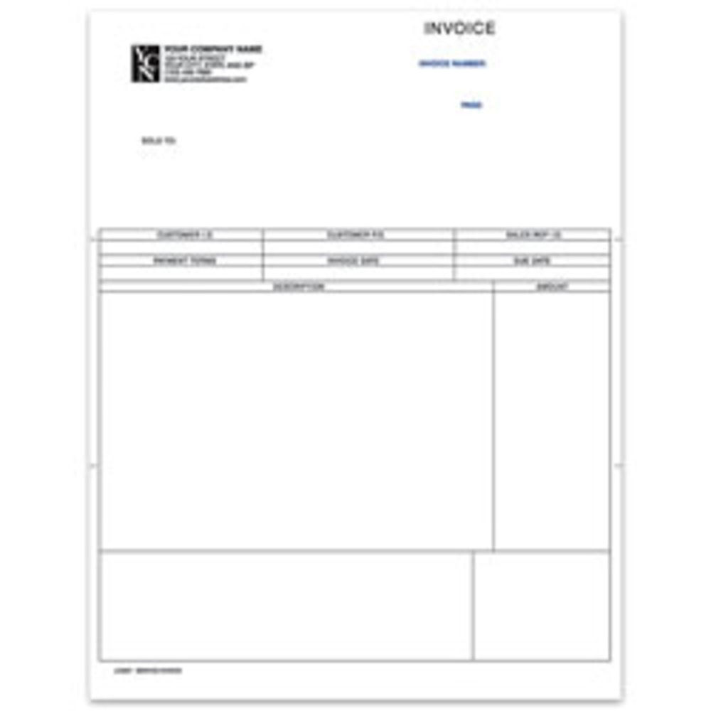 Custom Laser Forms, Service Invoice For Sage Peachtree®,