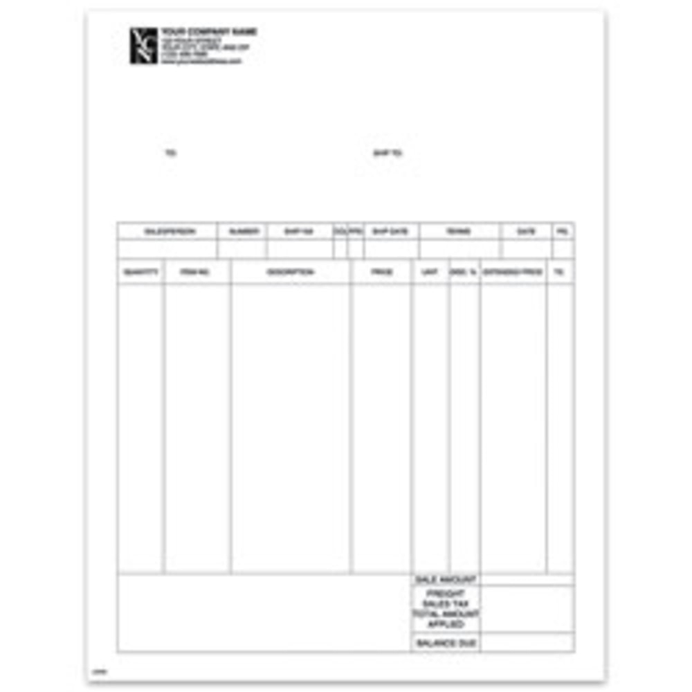 Custom Laser Invoice For M.Y.O.B®, 8 1/2" x