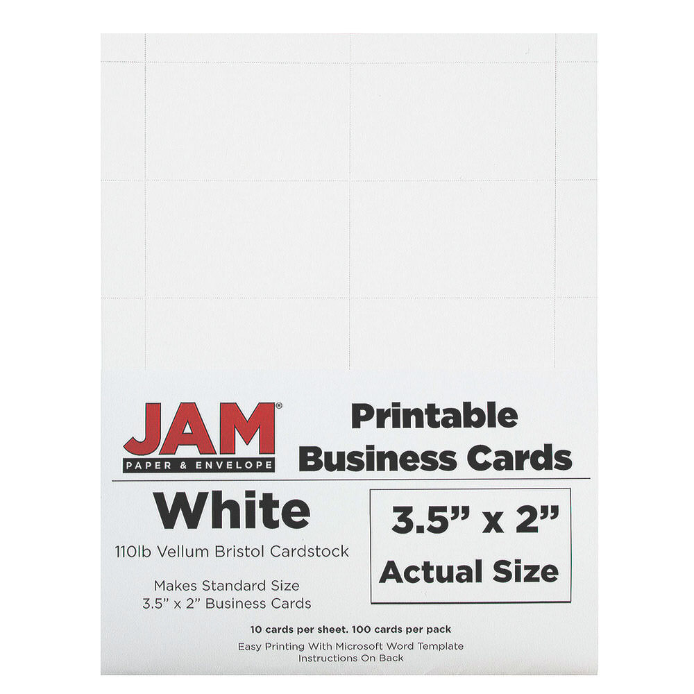 JAM Paper® Printable Business Cards, 3 1/2" x