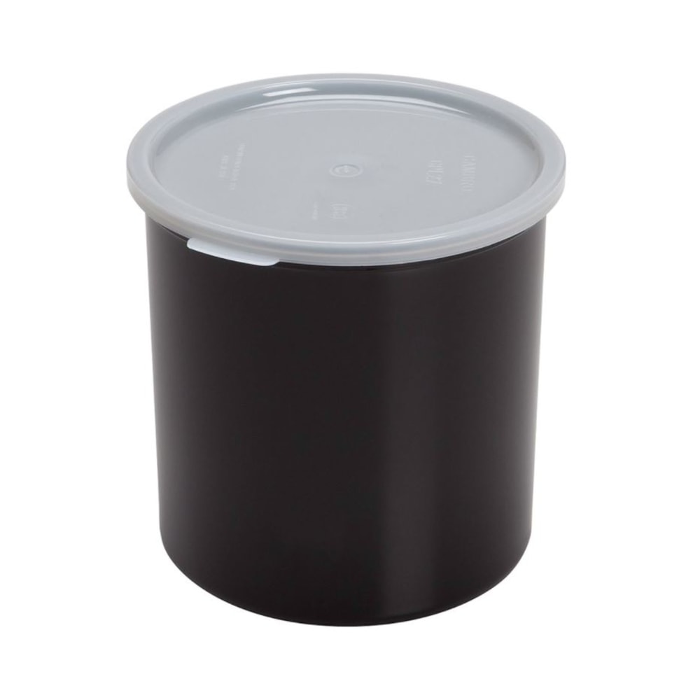 Cambro Round Crocks With Lids, 2.7-Quart, Black, Set