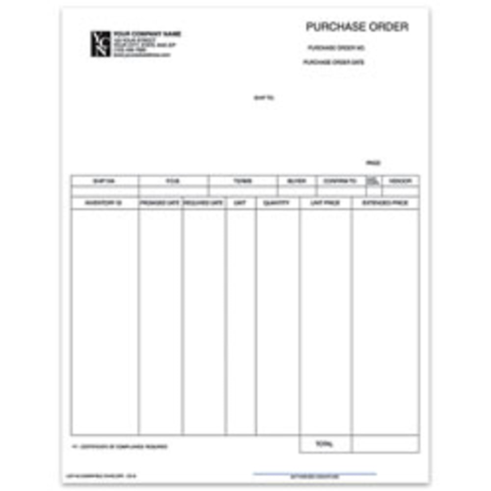 Custom Laser Purchase Order For Dynamics®/Solomon®, 8 1/2"