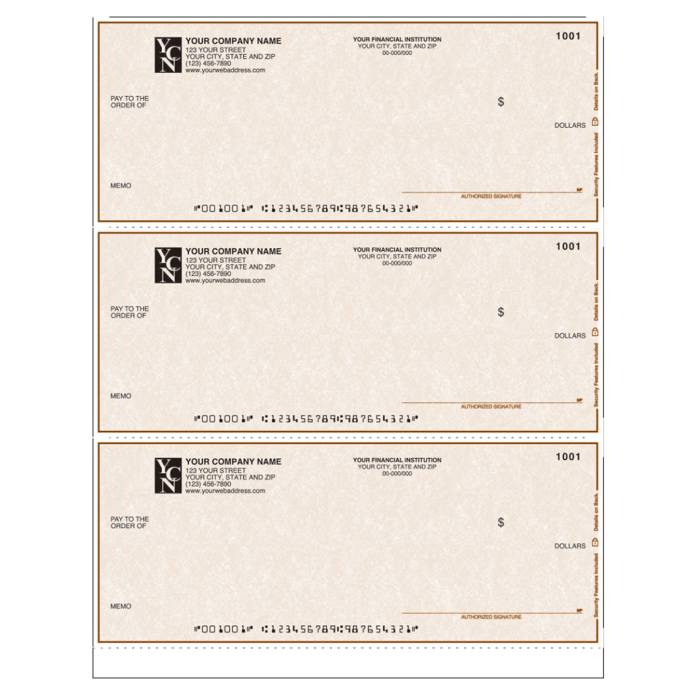 Custom Laser Multipurpose Draft Checks Without Lines For