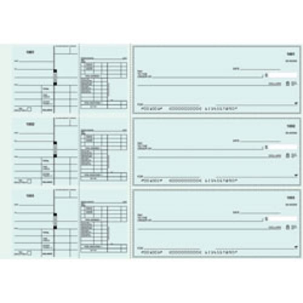 Custom 3-To-A-Page Checks, Style 41, 8 1/4" x