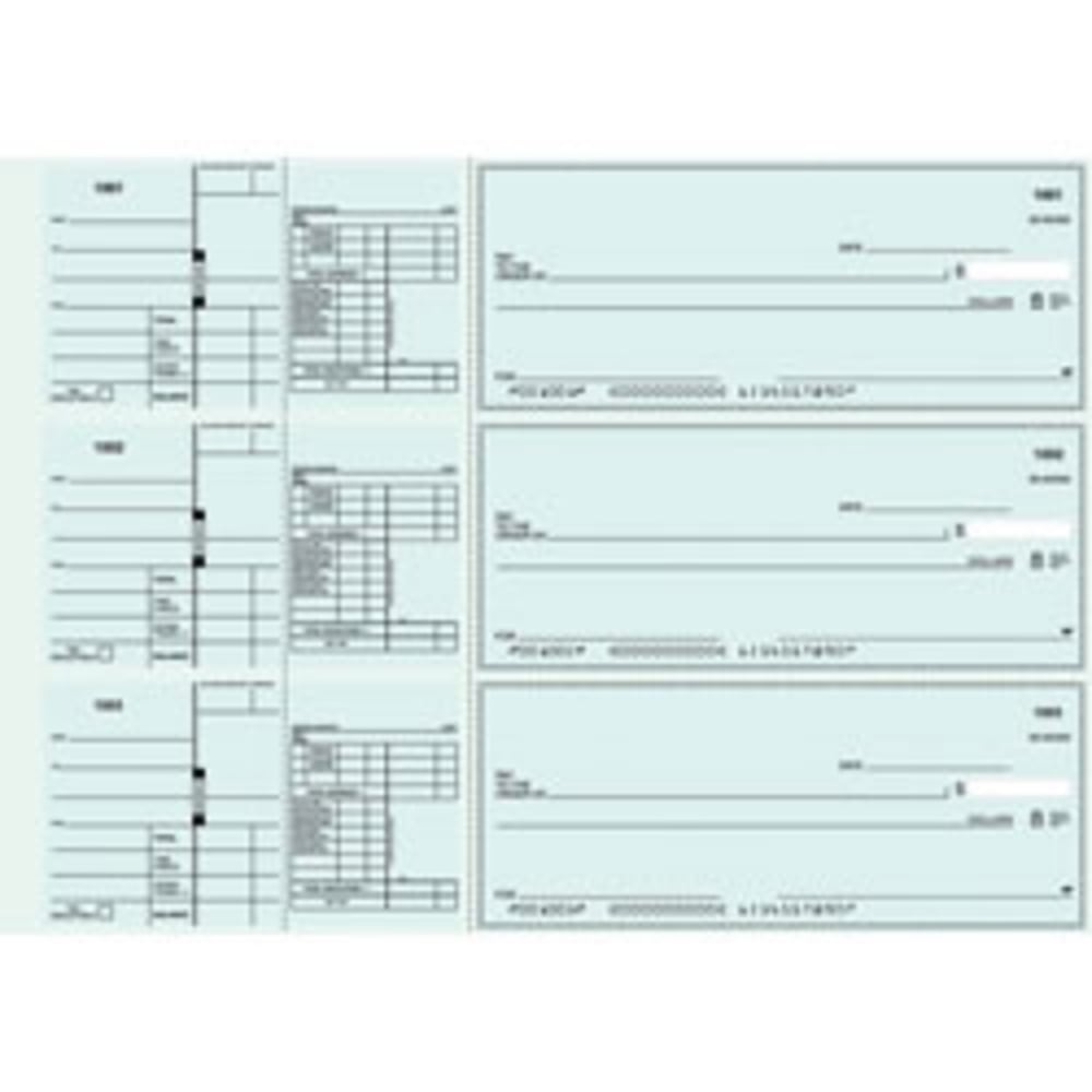 Custom 3-To-A-Page Checks, Style 41, 8 1/4" x