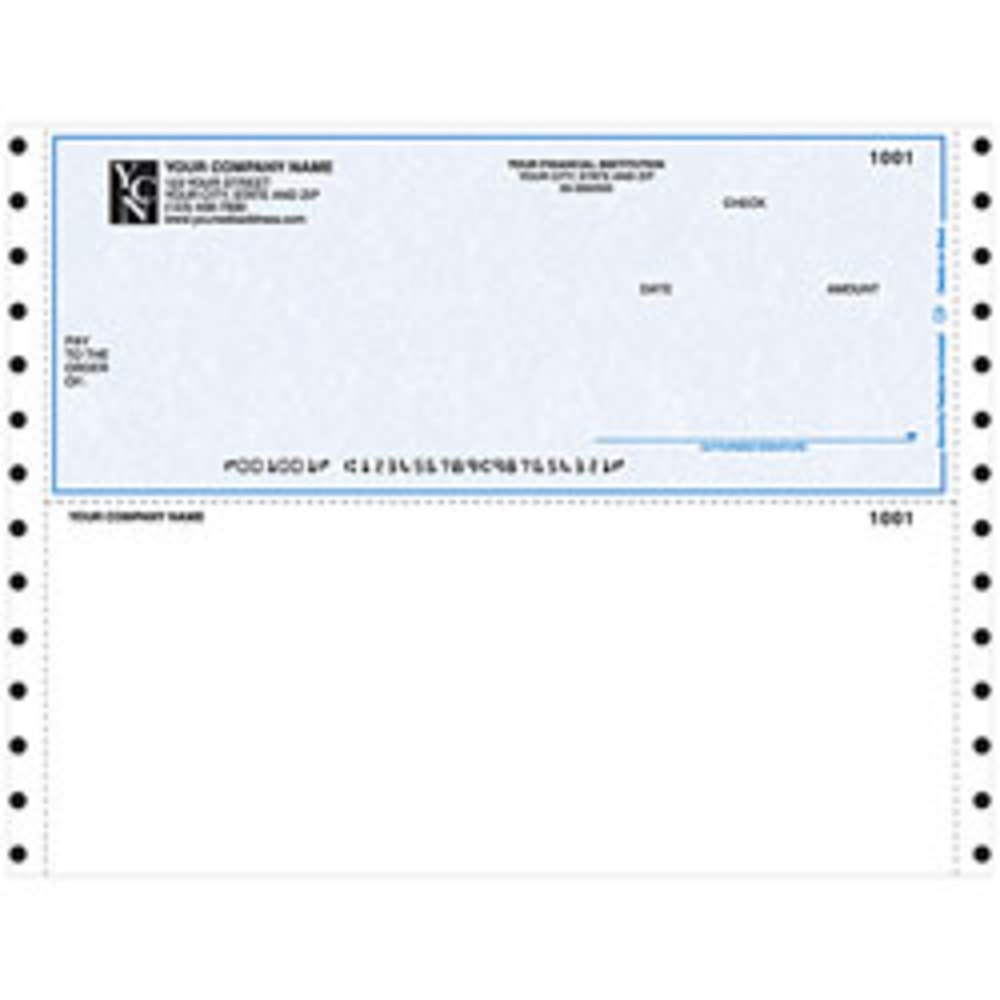 Continuous Multipurpose Voucher Checks For 9 1/2" x