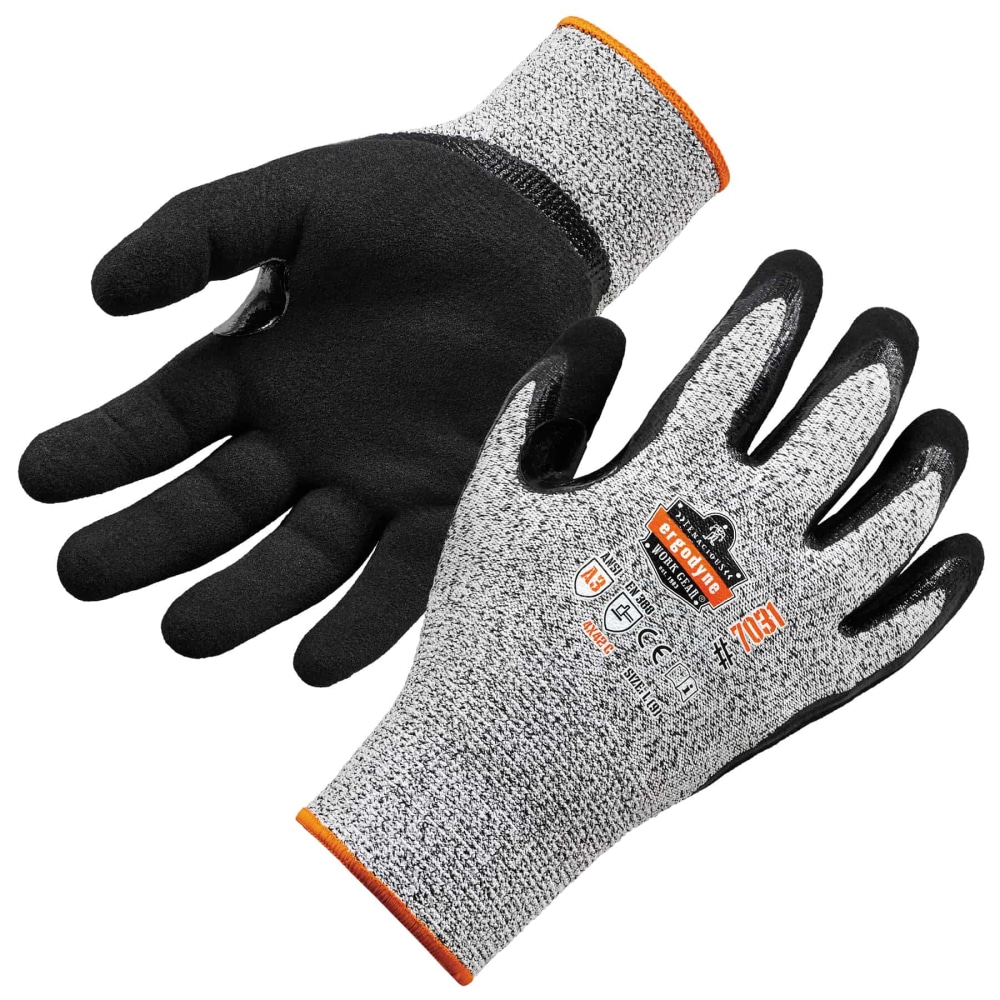Ergodyne ProFlex 7031 Polyethylene Nitrile-Coated Gloves, Small,