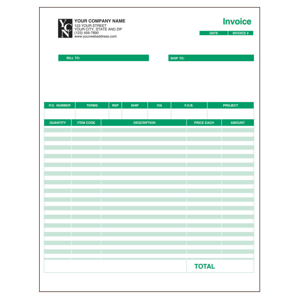 Custom LF-CI80 Laser Forms, Invoice For QuickBooks®, 8