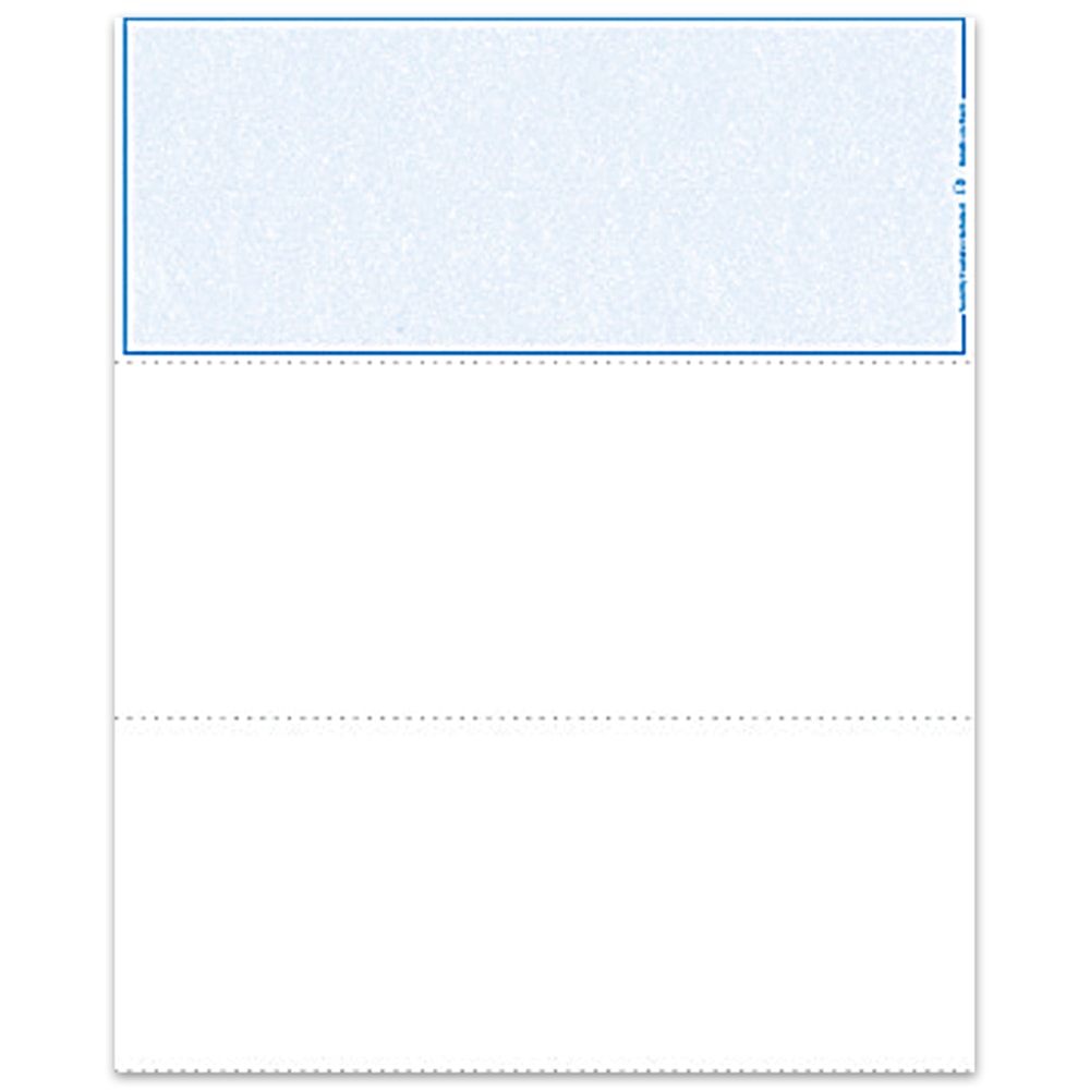 Custom Blank Check Stock, Laser Check Top No