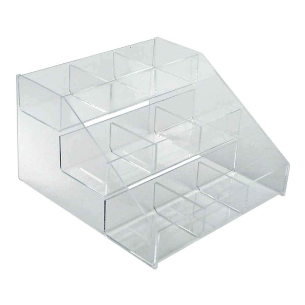 Azar Displays 3-Tier 9-Compartment Counter Display Organizer,