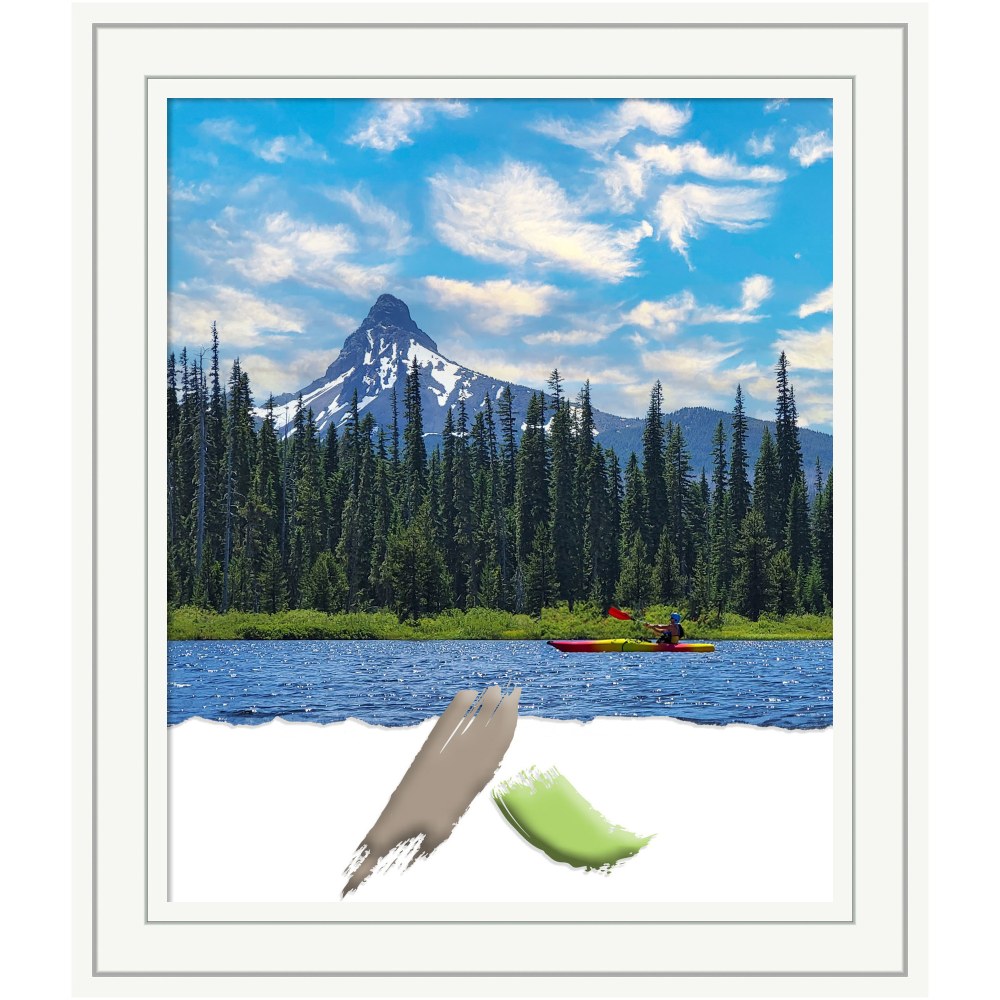 Amanti Art Craftsman White Wood Picture Frame, 25